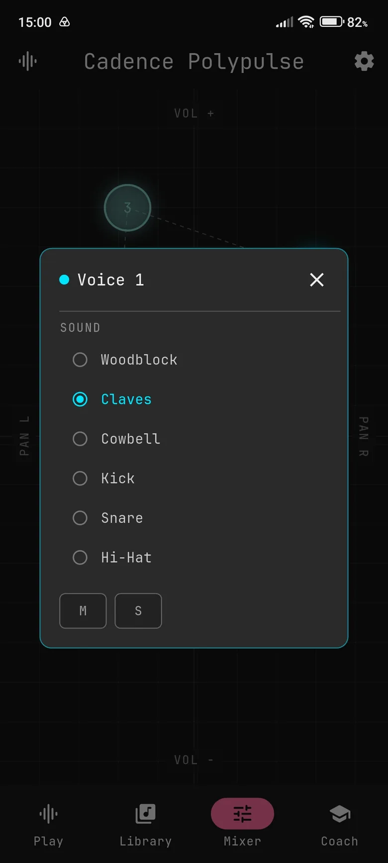 Per-voice sounds